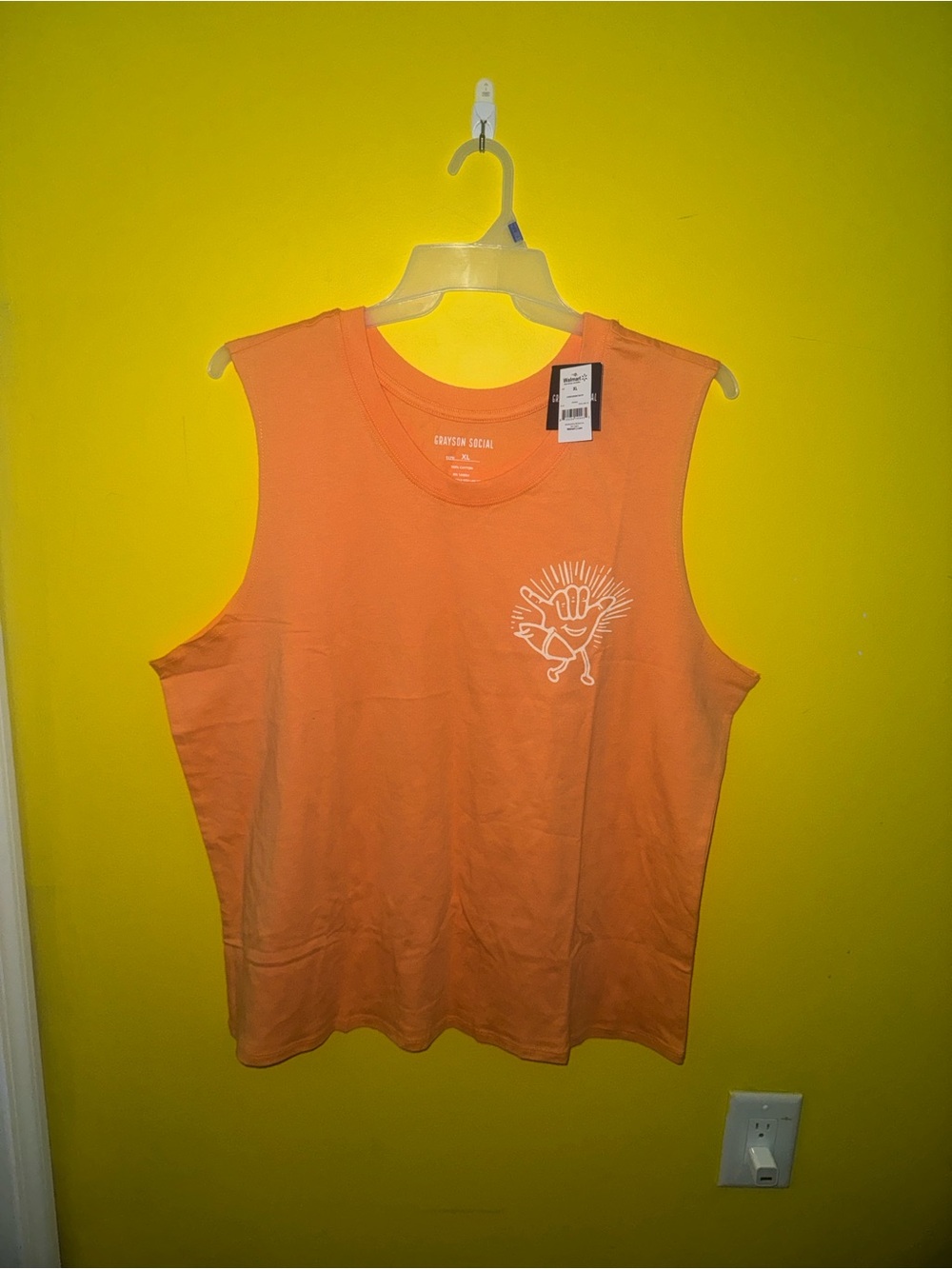 Grayson Social Orange Men's Muscle Tank Top